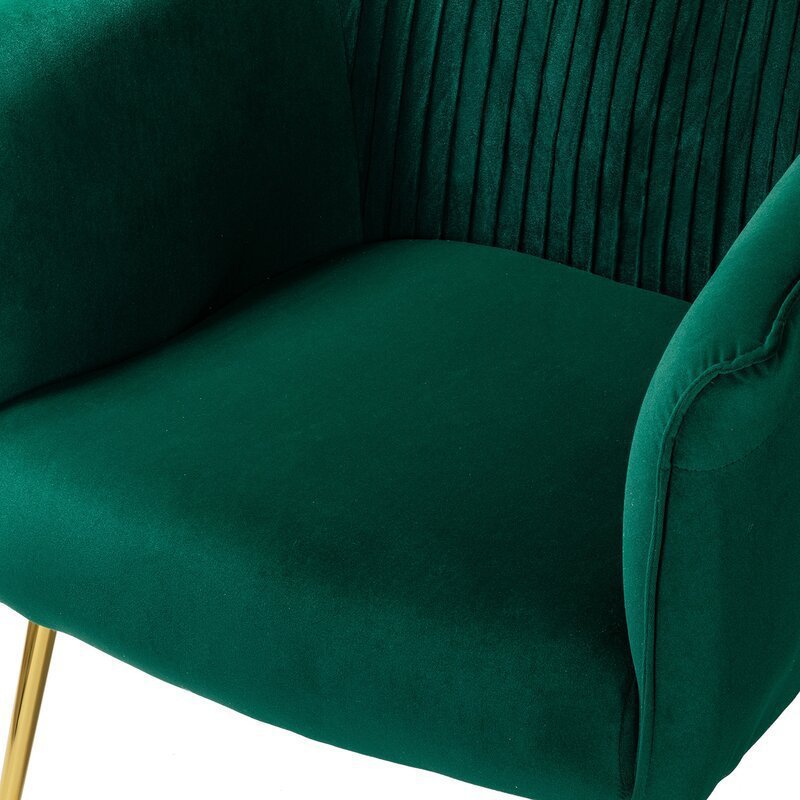 Scandinavian Velvet Iron Striped Accent Chair