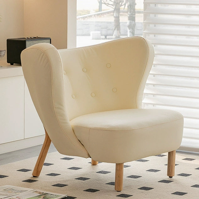 Nordic Lambswool Corduroy Wood Accent Chair