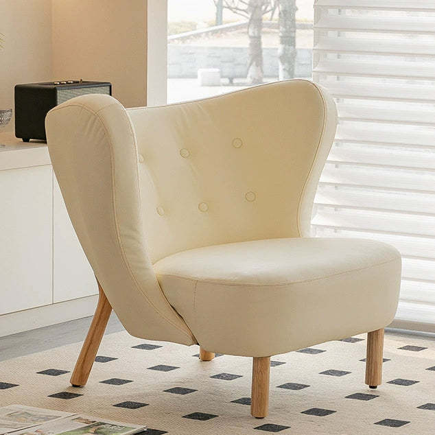 Nordic Lambswool Corduroy Wood Accent Chair