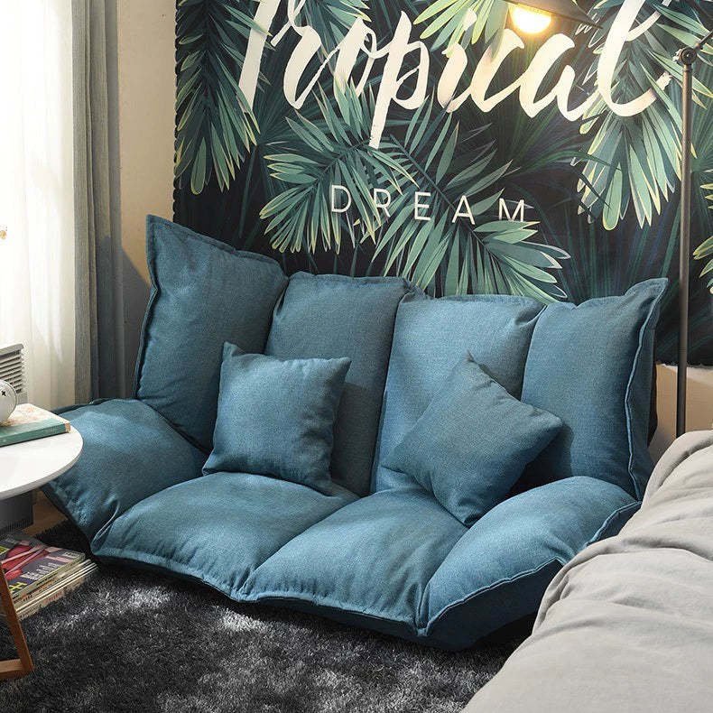 Modern Linen Tofu Foldable Lazy Sofa