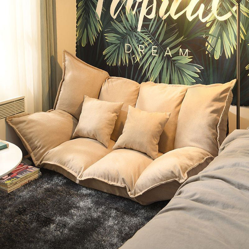 Modern Linen Tofu Foldable Lazy Sofa