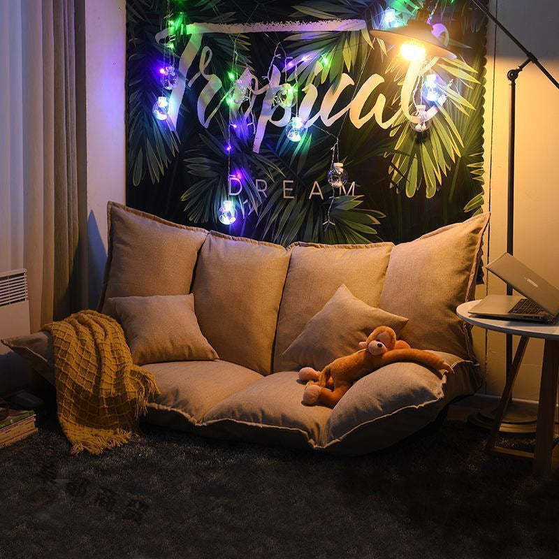 Modern Linen Tofu Foldable Lazy Sofa