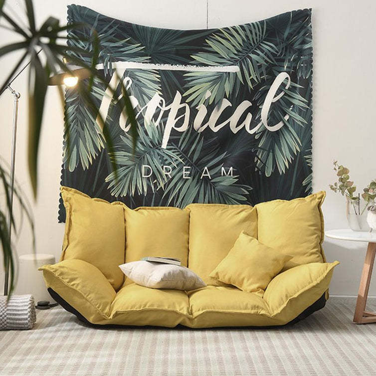 Modern Linen Tofu Foldable Lazy Sofa