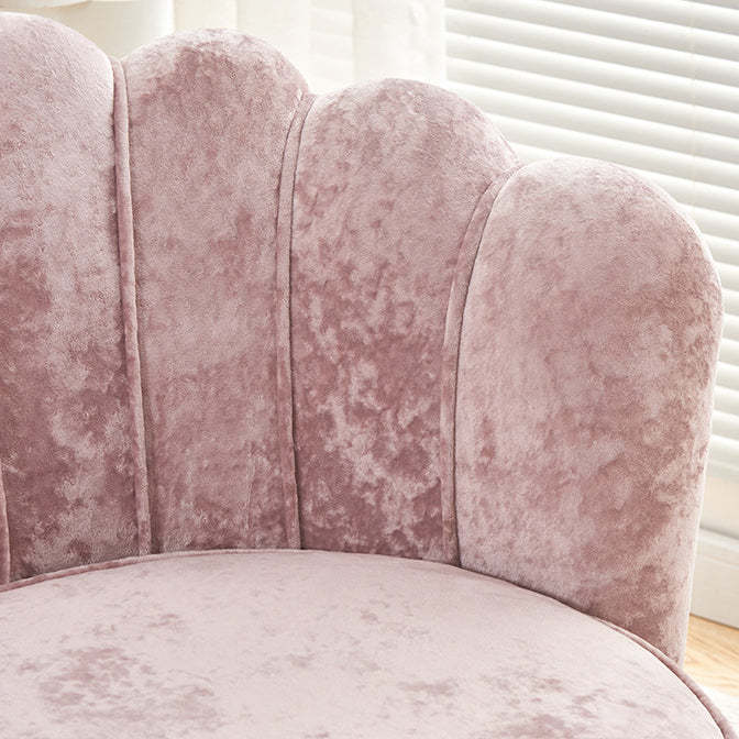 Scandinavian Velvet Wood Petal Sofa