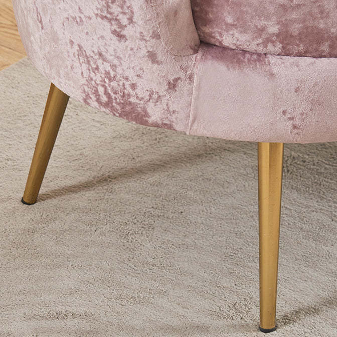 Scandinavian Velvet Wood Petal Sofa