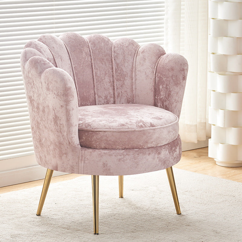 Scandinavian Velvet Wood Petal Sofa
