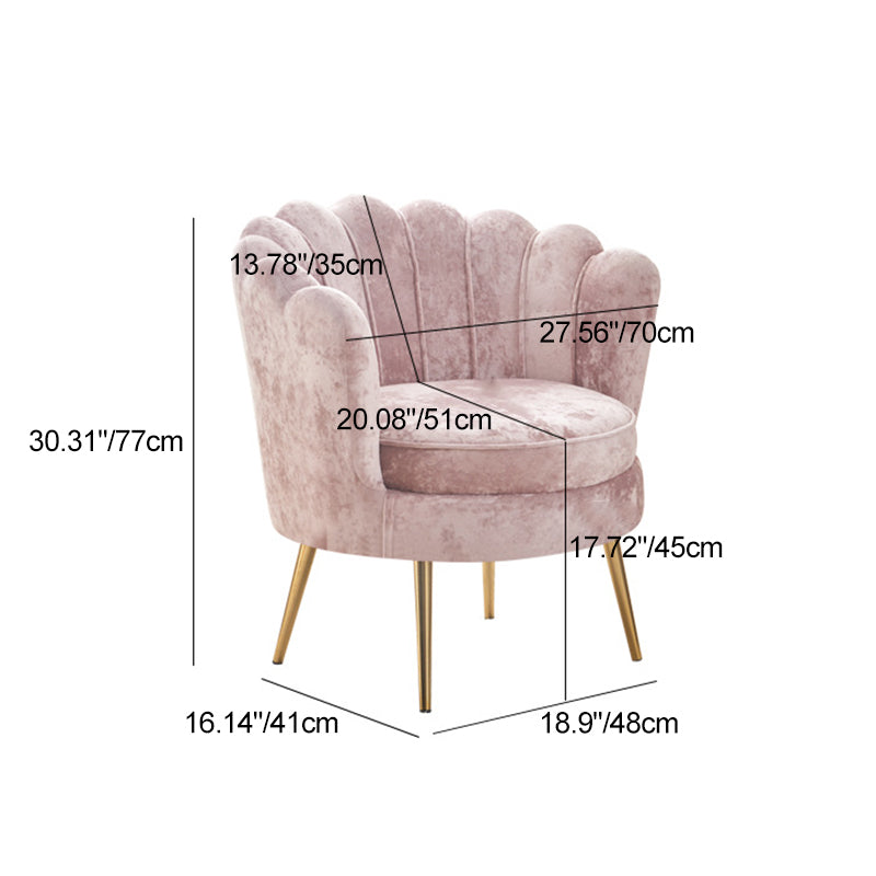 Scandinavian Velvet Wood Petal Sofa