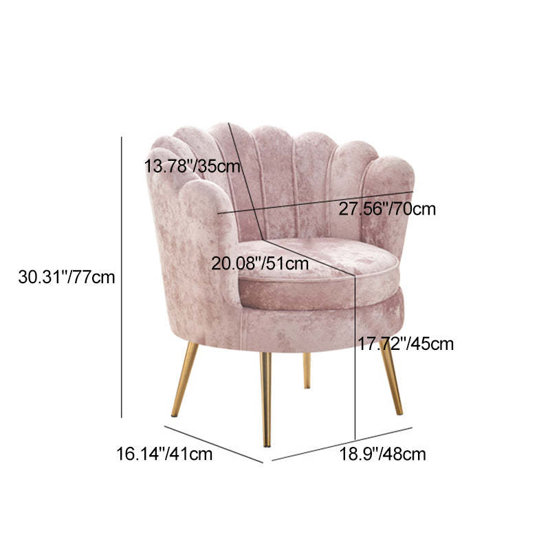 Scandinavian Velvet Wood Petal Sofa