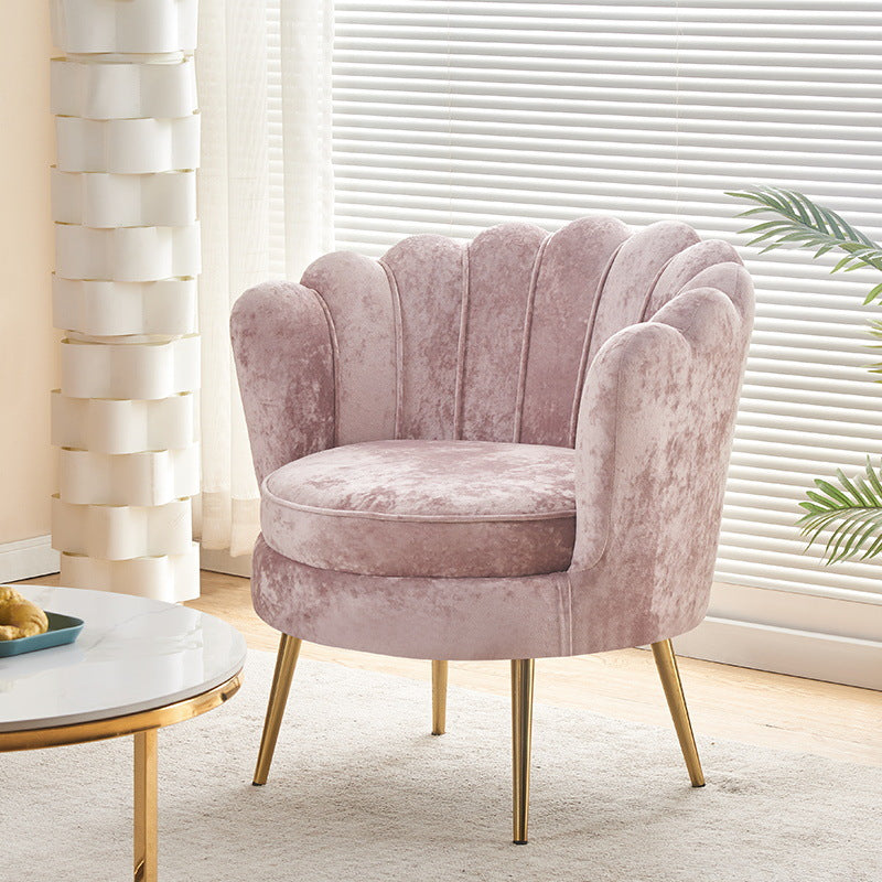 Scandinavian Velvet Wood Petal Sofa