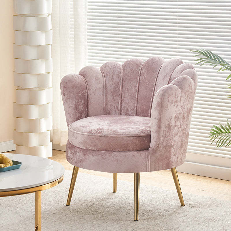 Scandinavian Velvet Wood Petal Sofa