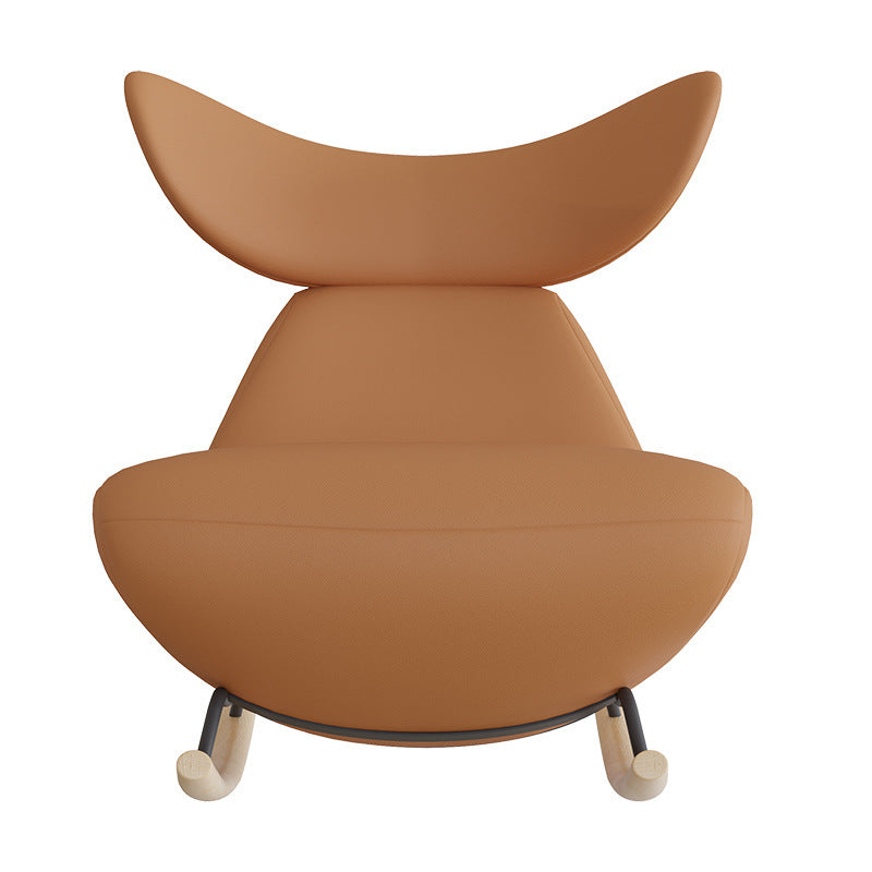 Nordic Lambswool Wood Whale Rocking Chair