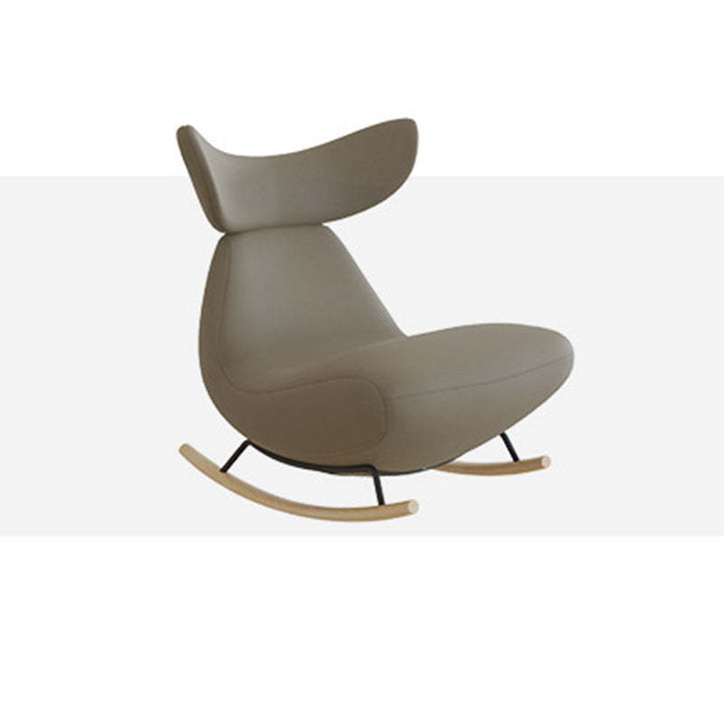 Nordic Lambswool Wood Whale Rocking Chair