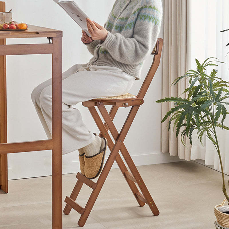 Japanese Resin Bamboo Foldable Bar Stool