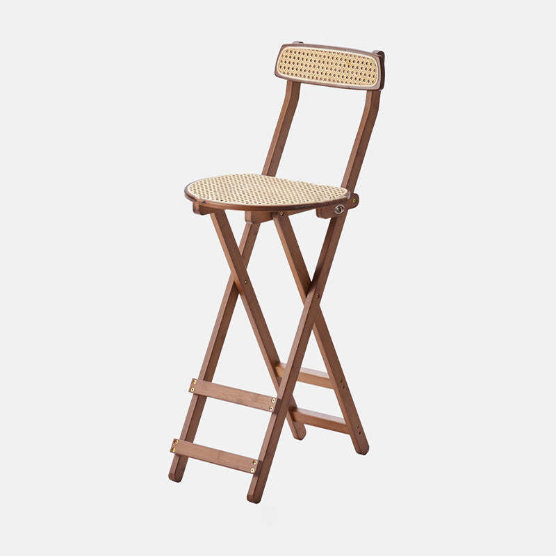 Japanese Resin Bamboo Foldable Bar Stool