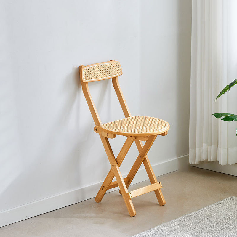 Japanese Resin Bamboo Foldable Bar Stool