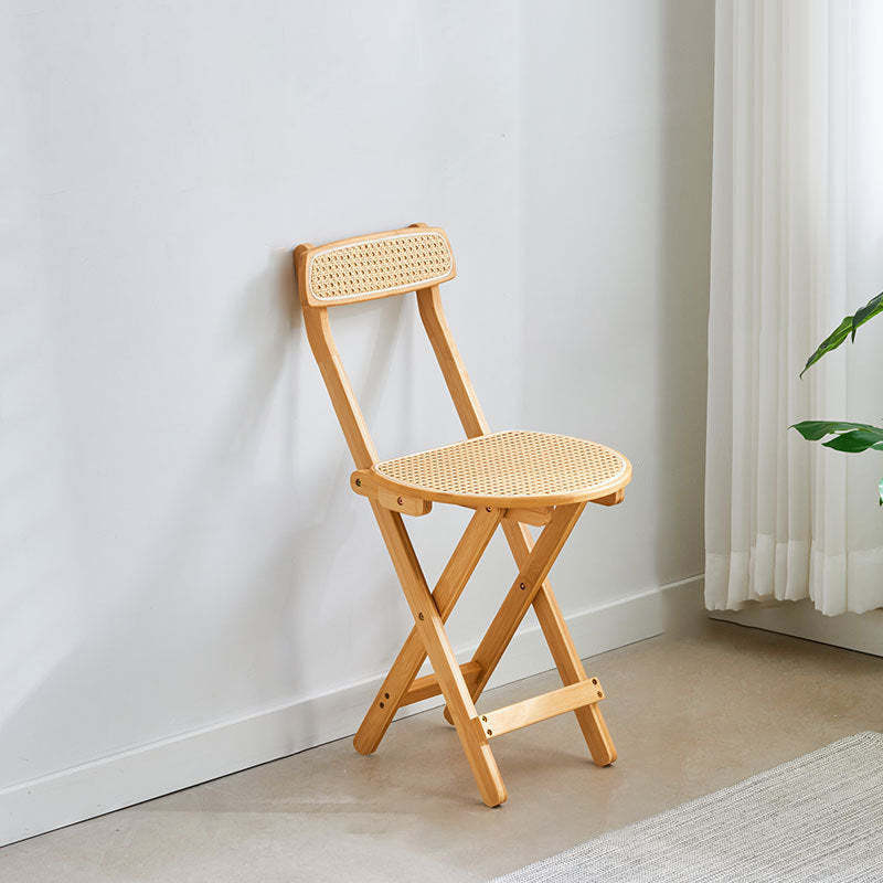 Japanese Resin Bamboo Foldable Bar Stool
