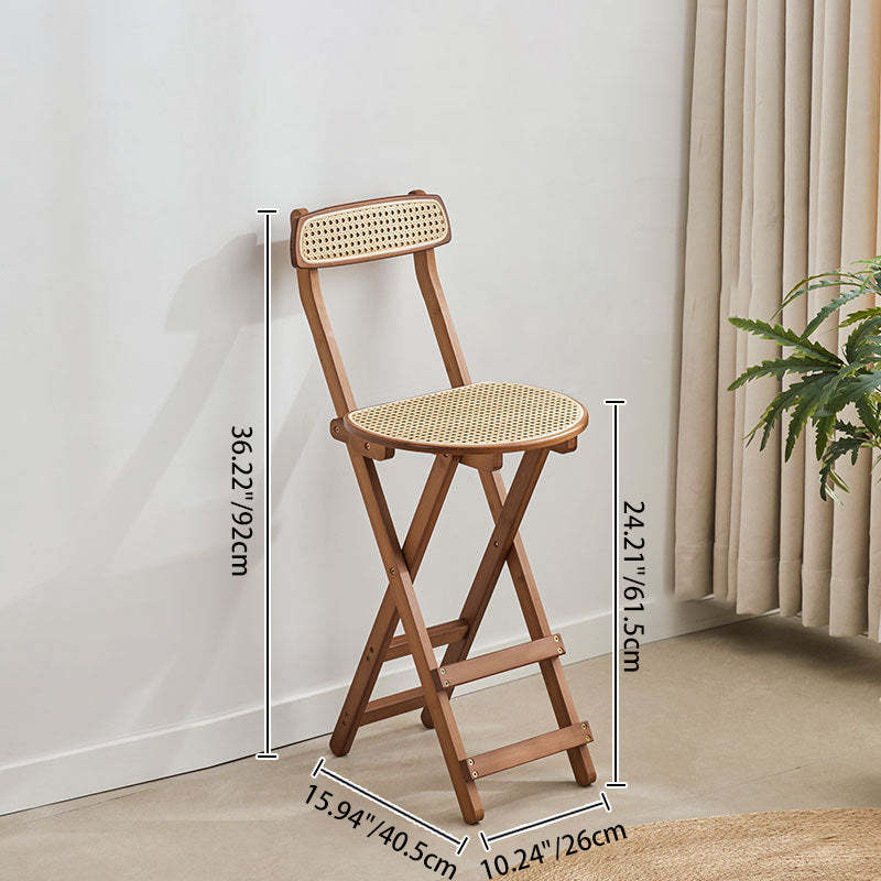 Japanese Resin Bamboo Foldable Bar Stool