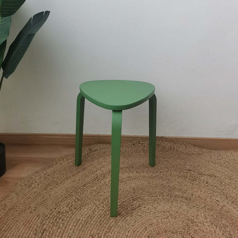 Scandinavian Wood Triangle Stackable Low Stool