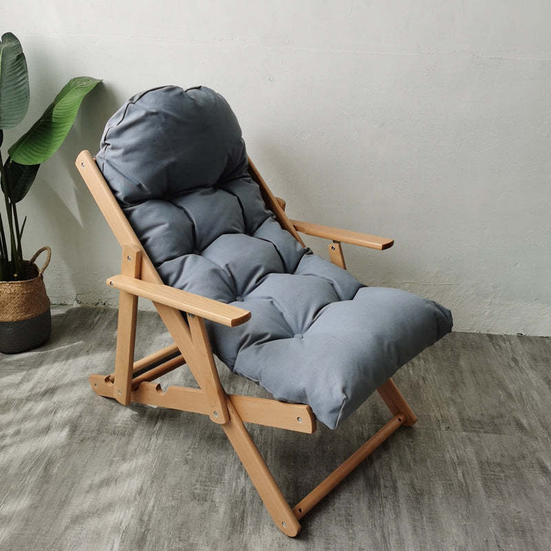 Scandinavian Fabric Wood Foldable Recliner