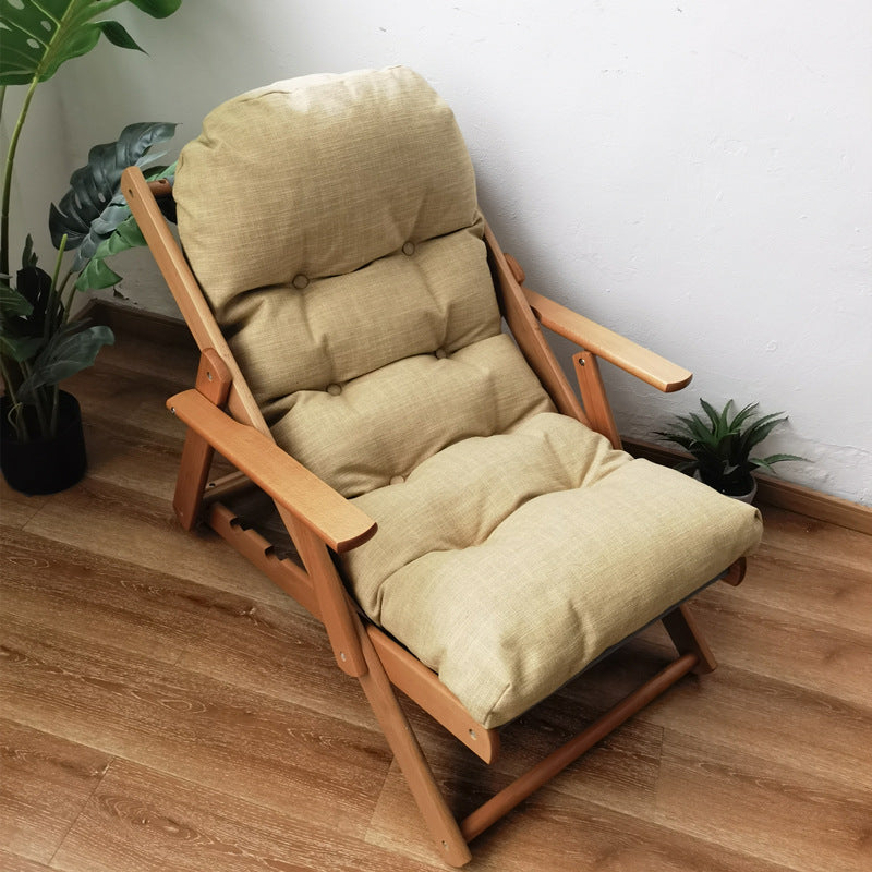 Scandinavian Fabric Wood Foldable Recliner