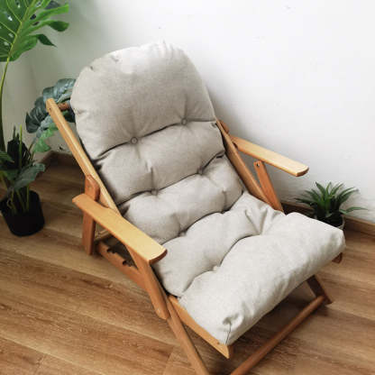 Scandinavian Fabric Wood Foldable Recliner