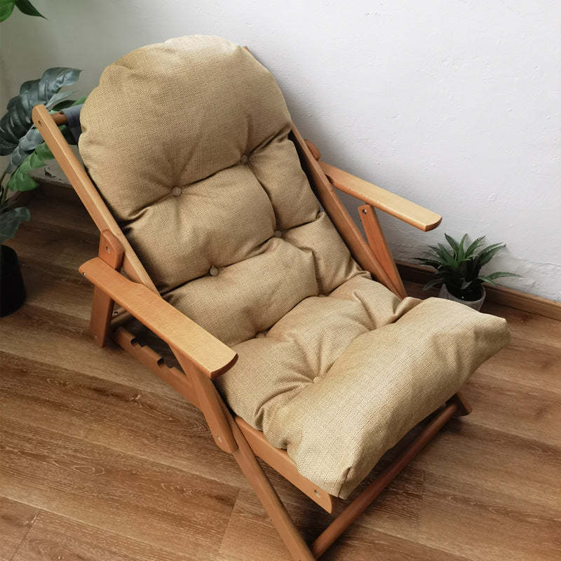 Scandinavian Fabric Wood Foldable Recliner