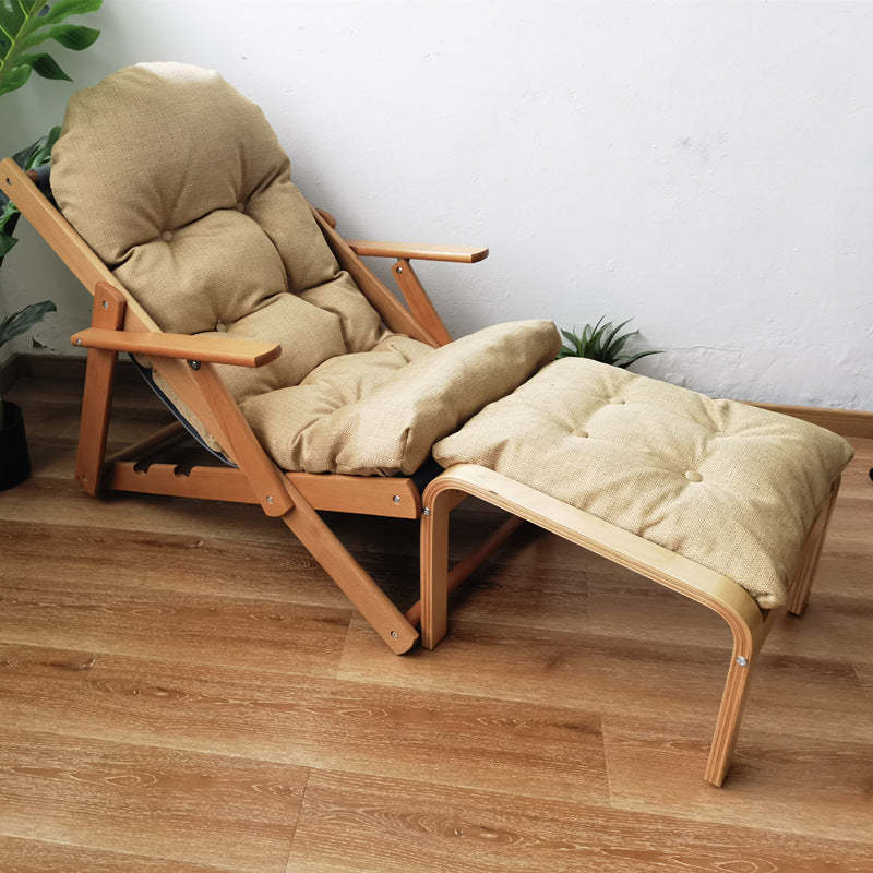 Scandinavian Fabric Wood Foldable Recliner