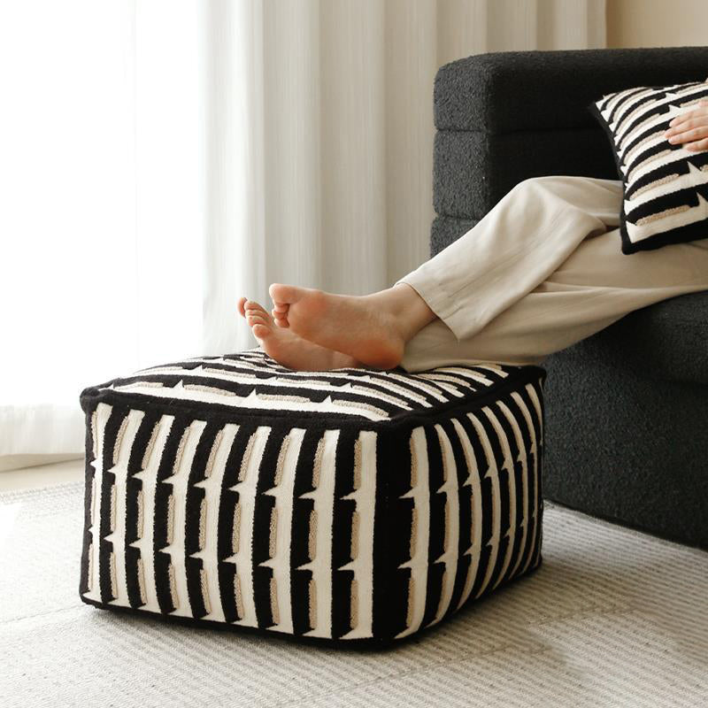 Retro Polyester Fiber EPP Cushion Footstool