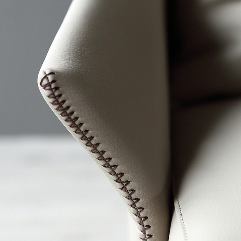 Nordic Leather Steel Cotton Swivel Accent Chair