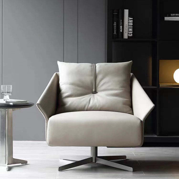 Gray leather steel cotton office chairs - nordic
