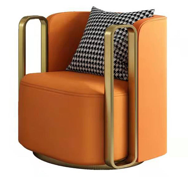 Scandinavian Microfiber Leather Velvet Swivel Accent Chair