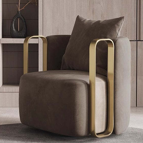 Scandinavian Microfiber Leather Velvet Swivel Accent Chair