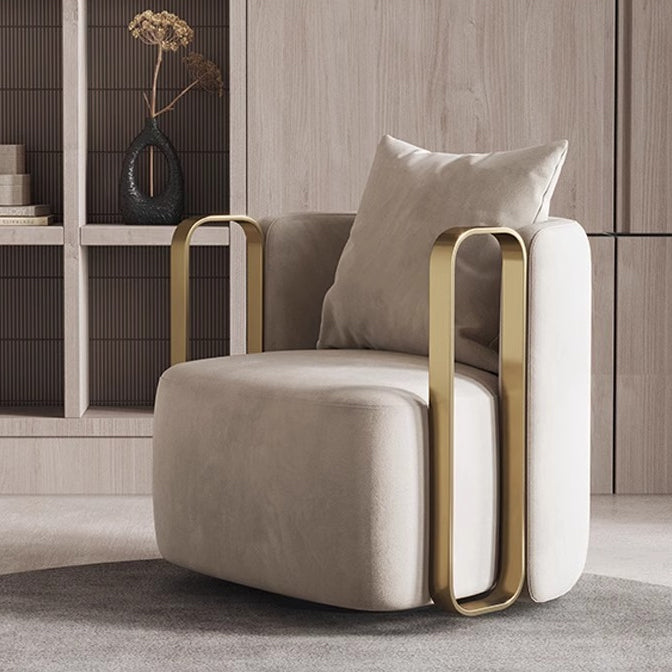 Scandinavian Microfiber Leather Velvet Swivel Accent Chair