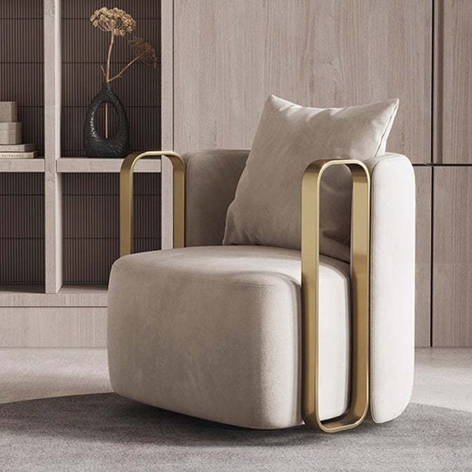 Scandinavian Microfiber Leather Velvet Swivel Accent Chair