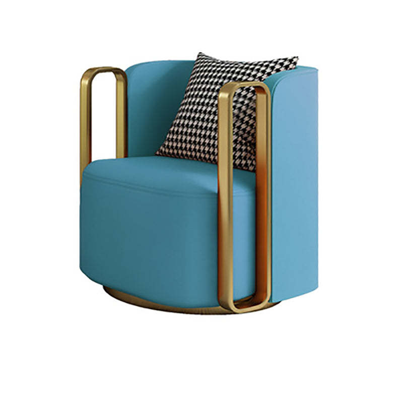 Scandinavian Microfiber Leather Velvet Swivel Accent Chair