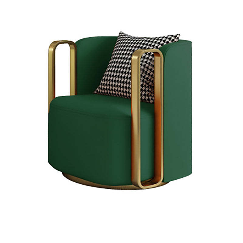 Scandinavian Microfiber Leather Velvet Swivel Accent Chair