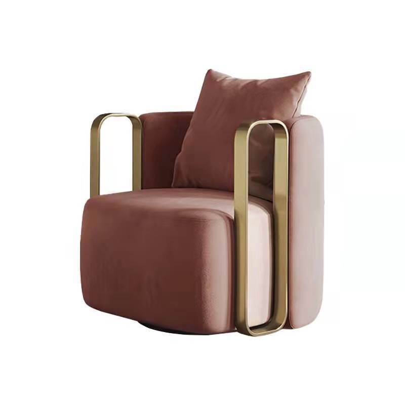 Scandinavian Microfiber Leather Velvet Swivel Accent Chair