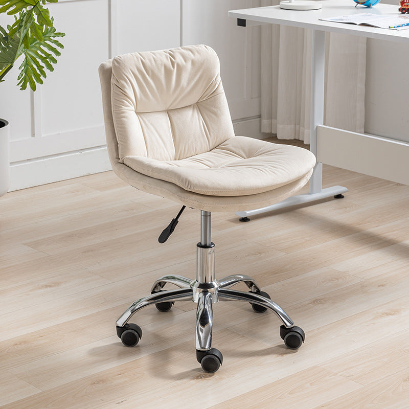 Minimalist Velvet Steel Liftable Swivel Desk Chair
