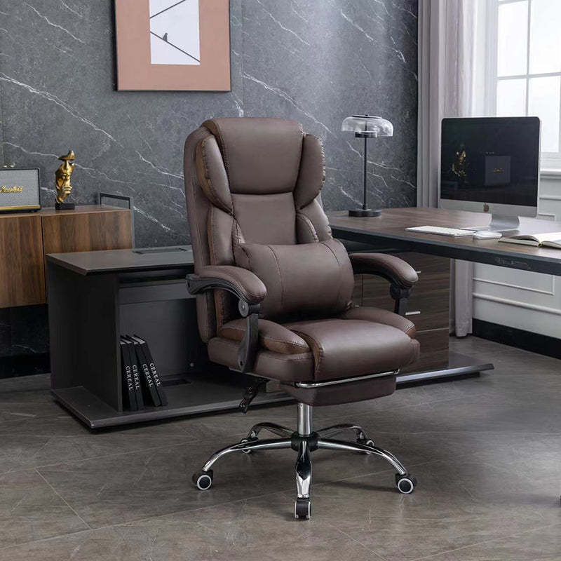 Lighom desk leather office chairs for office — Coffee
