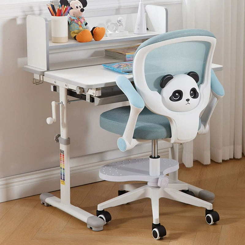 Kids Panda Mesh Nylon Liftable Swivel Desk Chair