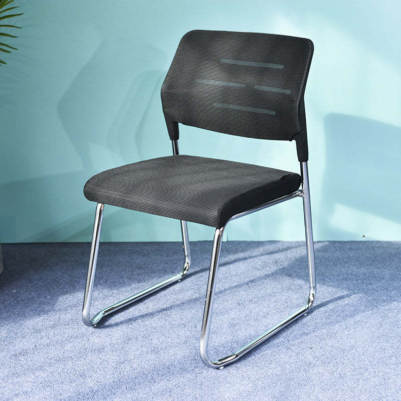 Minimalist Mesh Metal Desk Chair — B / Black