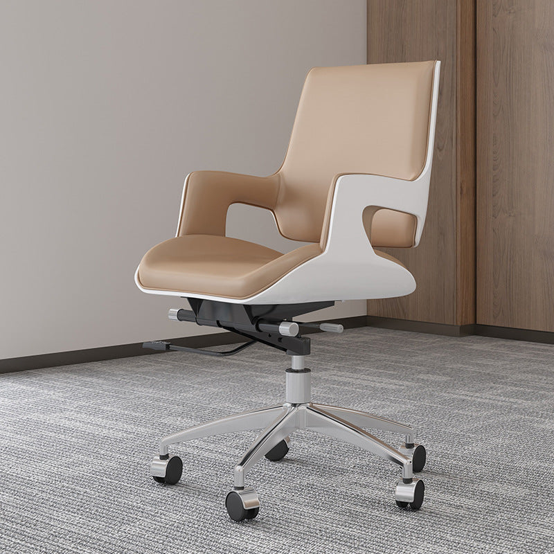 Nordic Leather Steel Adjustable Swivel Desk Chair