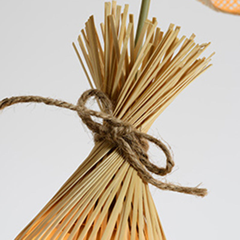 Japanese Bamboo Woven Lucky Bag Chandelier