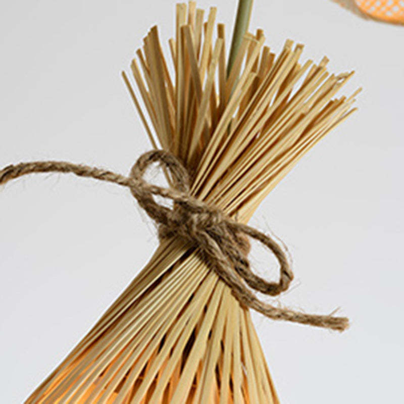 Japanese Bamboo Woven Lucky Bag Chandelier