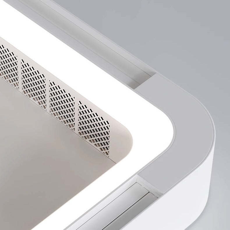 Modern Acrylic Square LED Fan Chandelier