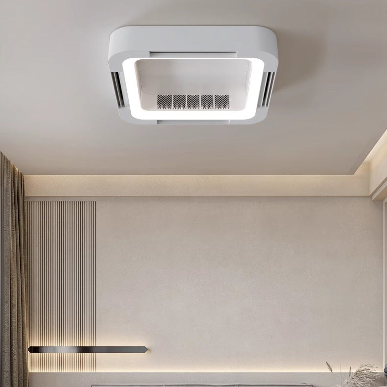 White acrylic bladeless ceiling fans - minimalist — 220V-240V (UK/AU)