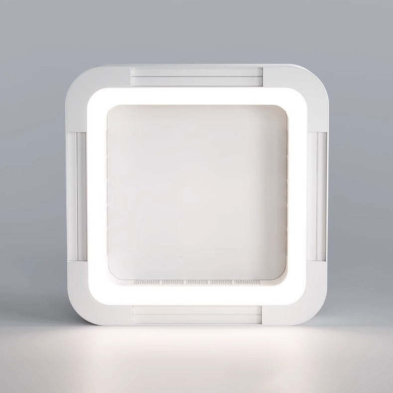 Modern Acrylic Square LED Fan Chandelier