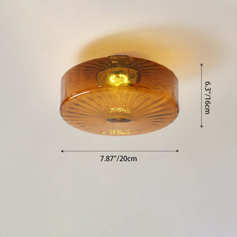 Traditional Rustic Iron Glass LED Ceiling Light — Neutral Light (4000K) / 110V-120V For US/CA