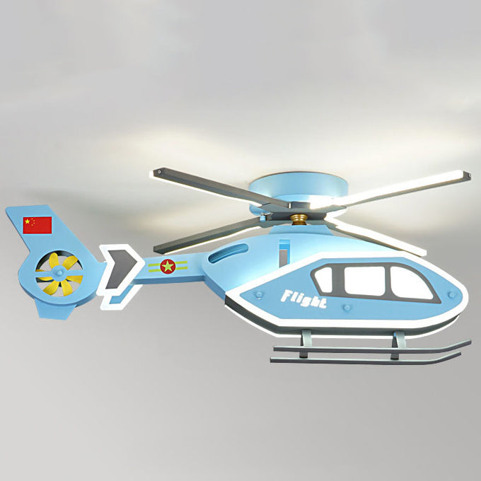 Modern Iron Acrylic Helicopter Kids Ceiling Light
