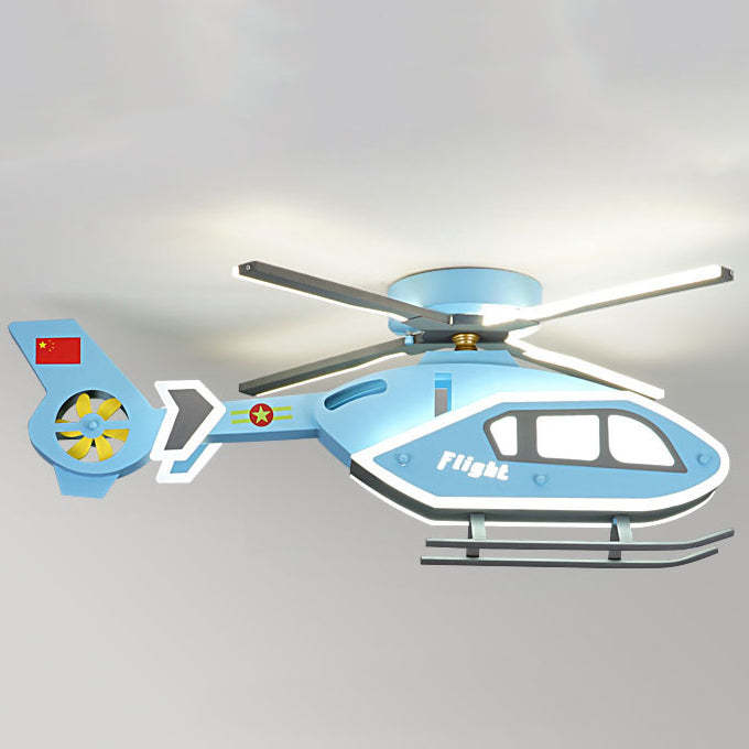 Modern Iron Acrylic Helicopter Kids Ceiling Light